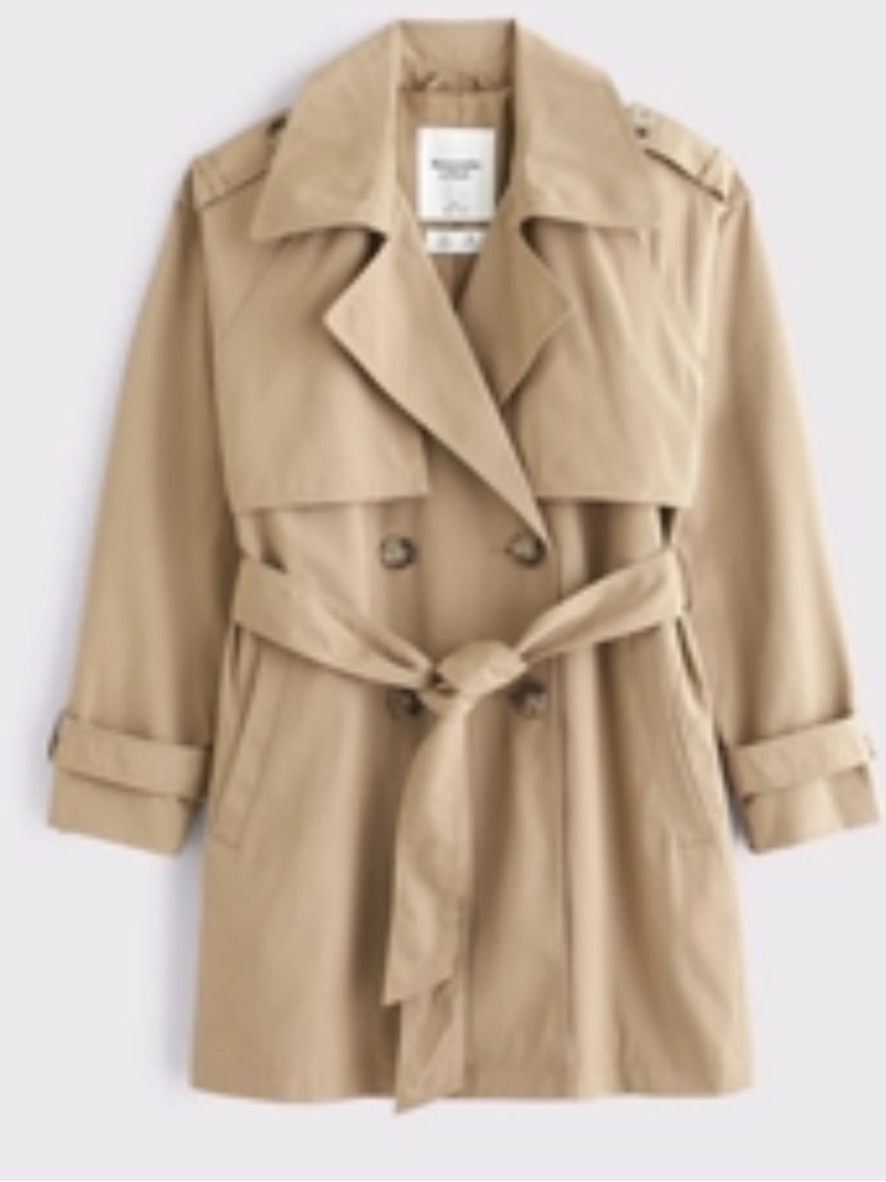 NWT • Abercrombie Mid-Length Trench Coat in XS